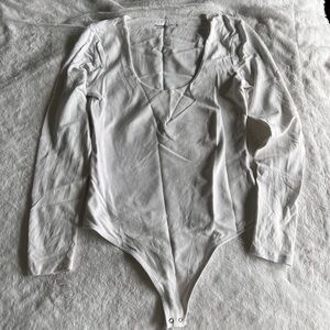 Abercrombie white long sleeve bodysuit